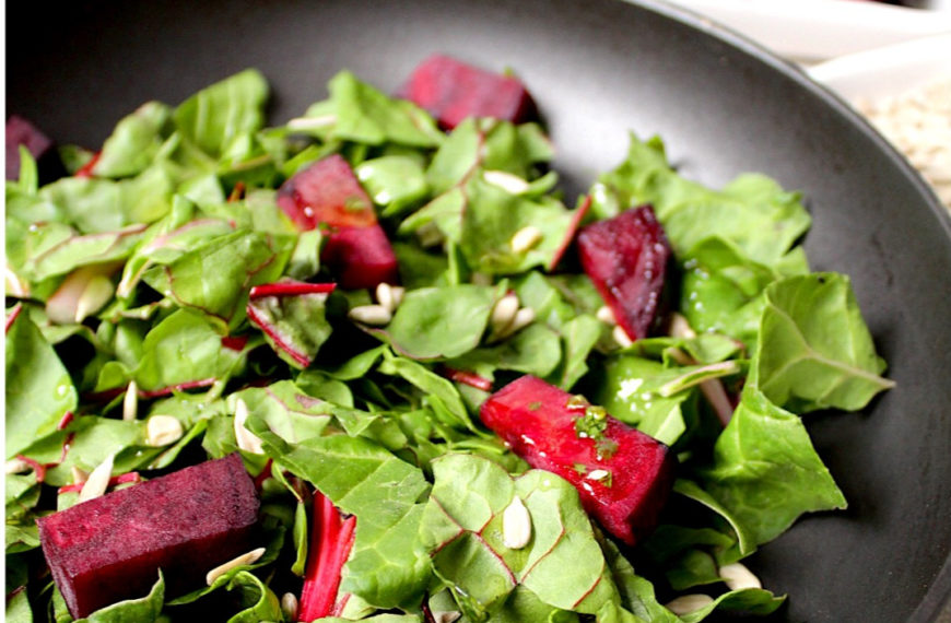 Swiss Chard Beet Salad with Homemade Lemon Apple Cider Vinaigrette